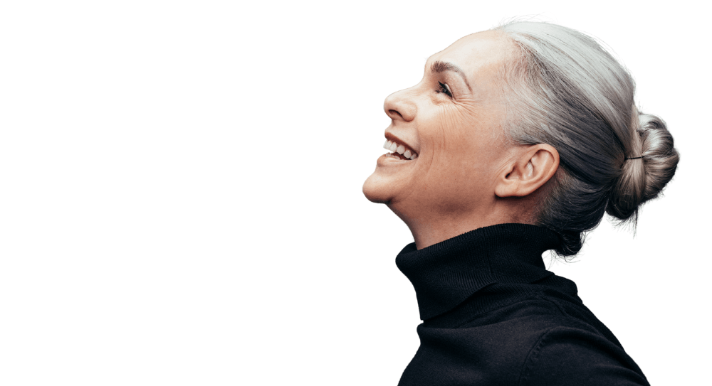 Happy woman with thumbs up.