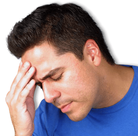 Man with headache